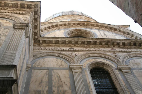 Veneza Igreja Santa Maria Dei Miracoli Vista Lateral Coro Baixo — Fotografia de Stock