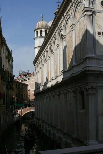 Wenecja Kościół Santa Maria Dei Miracoli Widok Boku — Zdjęcie stockowe