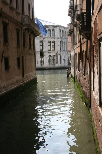 Venise Vue Sur Grand Canal Depuis Petit Canal Entre Maisons — Photo