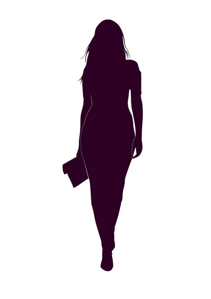 Silhouette Femme Mode Silhouette Féminine — Image vectorielle