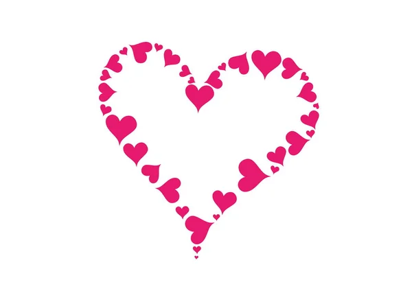 Рожевий Контур Серця Символ Дня Святого Валентина — стоковий вектор