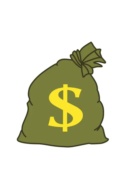 Ícone saco de dinheiro - imagem financeira simbólica — Vetor de Stock