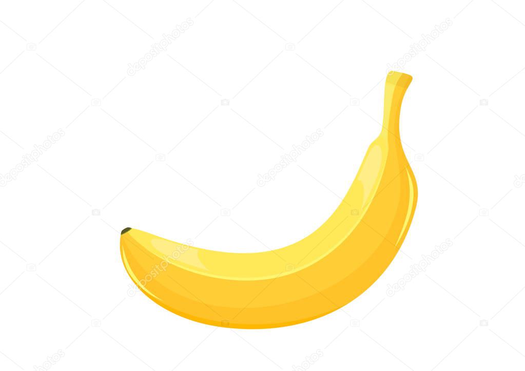 ripe banana isolated vector image of tropical fruit