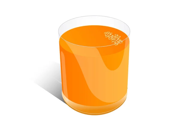 오렌지 주스를 넣은 유리 — 스톡 벡터
