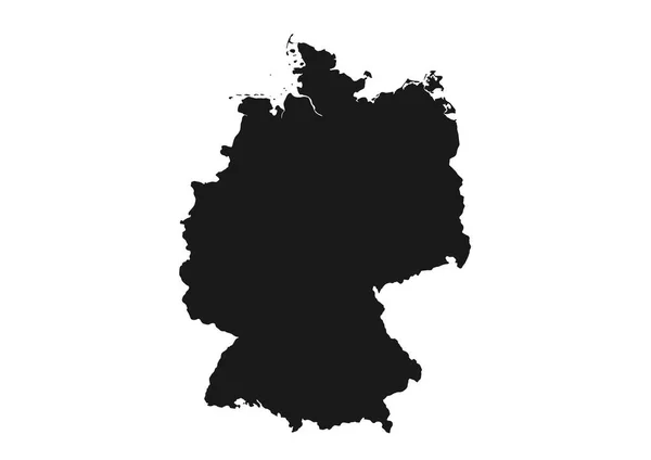 Alemania mapa icono silueta aislado vector de imagen — Vector de stock
