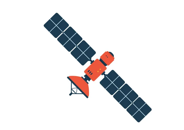 Tecnologías espaciales por satélite imagen de símbolo vectorial aislado — Vector de stock