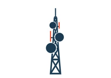 telecommunication tower with antennas clipart