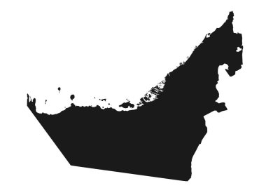 Birleşik Arap Emirlikleri harita simgesi izole vektör görüntü
