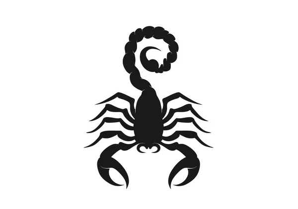 Icône de scorpion. silhouette vectorielle isolée de l'animal sauvage — Image vectorielle