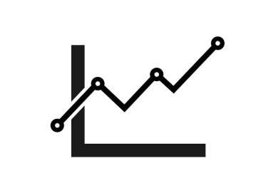 nokta grafik simgesi ile büyüme eğilim çizgisi