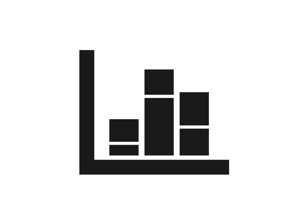 Ícone gráfico de barras empilhadas em estilo simples — Vetor de Stock