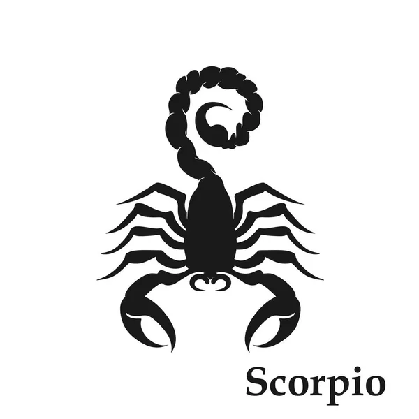 Sternzeichen Skorpion astrologisches Symbol. Horoskop-Symbol. isoliertes Bild in schlichtem Stil — Stockvektor