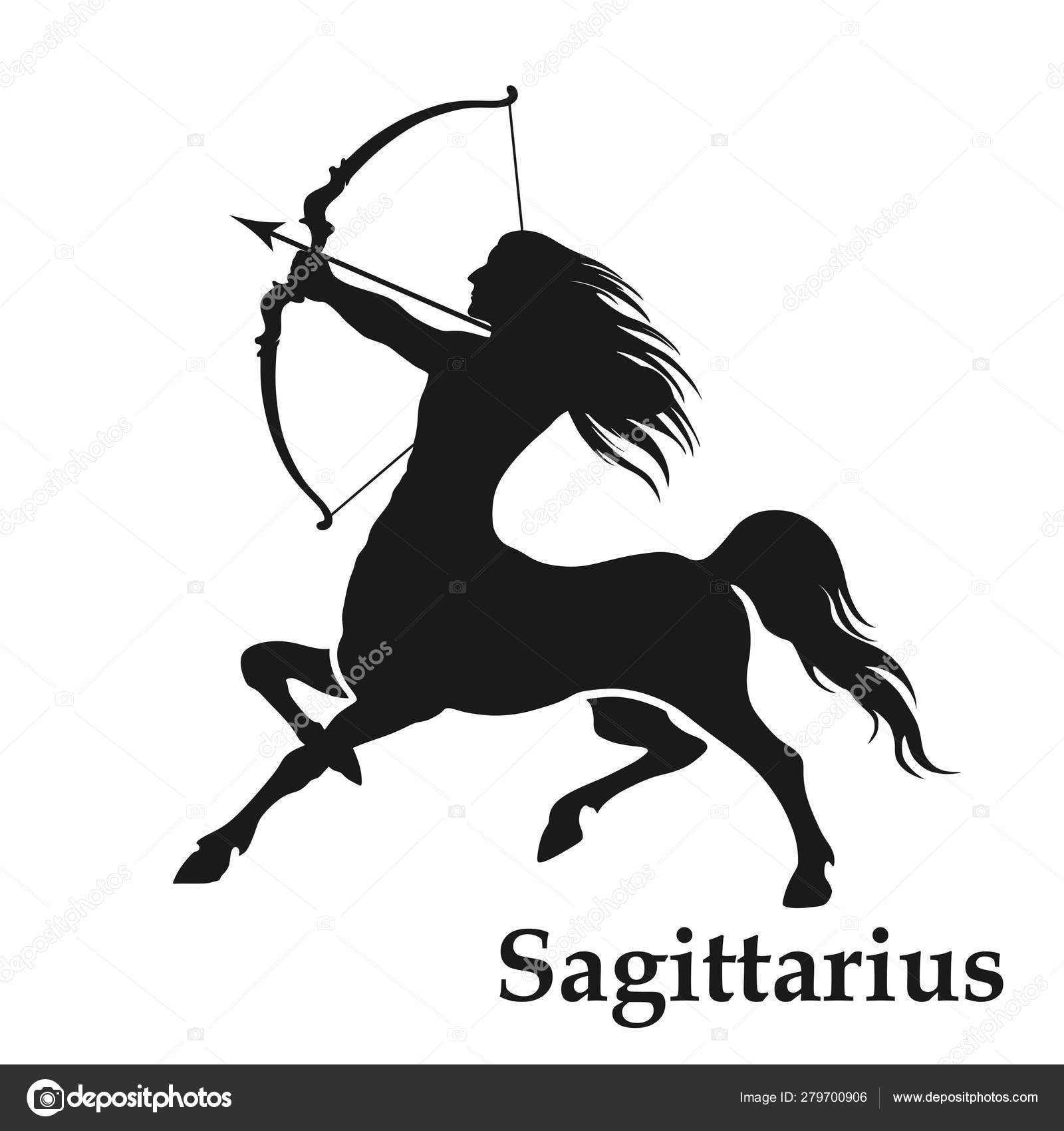 Sagittarius zodiac sign symbol. horoscope icon. isolated astrological ...