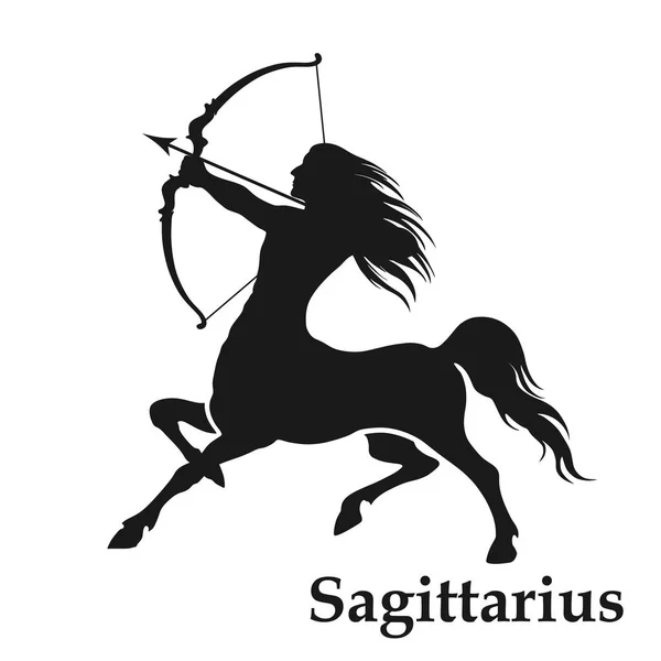 Sagitario símbolo del signo del zodíaco. icono del horóscopo. imagen astrológica aislada — Vector de stock
