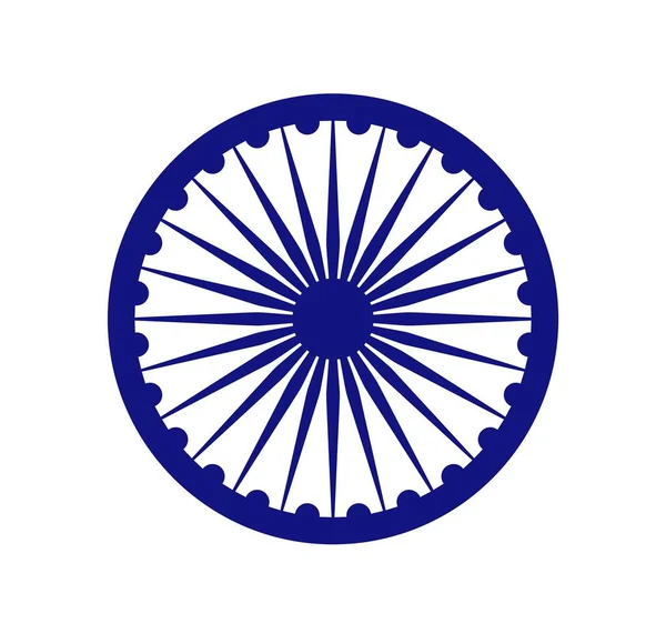 Ashoka çakra simgesi. vektör izole işareti, Hindistan Ulusal sembolü