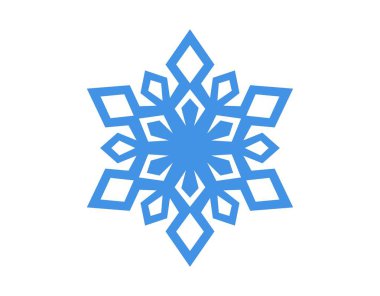 Mavi kar tanesi. izole vektör resmi