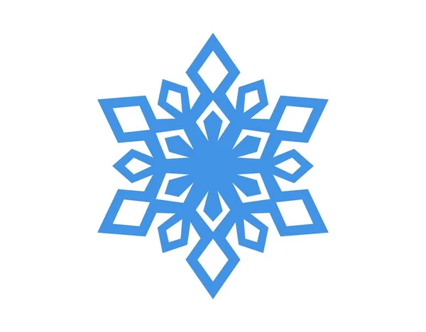 Blauwe sneeuwvlok. geïsoleerd vectorbeeld — Stockvector