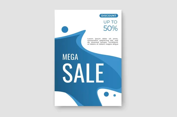 Mega Sale Banner. Werbebanner entwerfen. Vektor-Image — Stockvektor