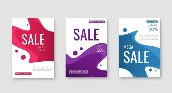 Set di banner di vendita modello. design banner pubblicitari. immagine di business vettoriale — Vettoriale Stock