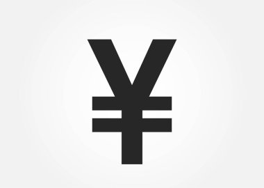 Japon Yen işareti. para birimi sembolü ve basit biçim finans bilgi tasarımı ögesi