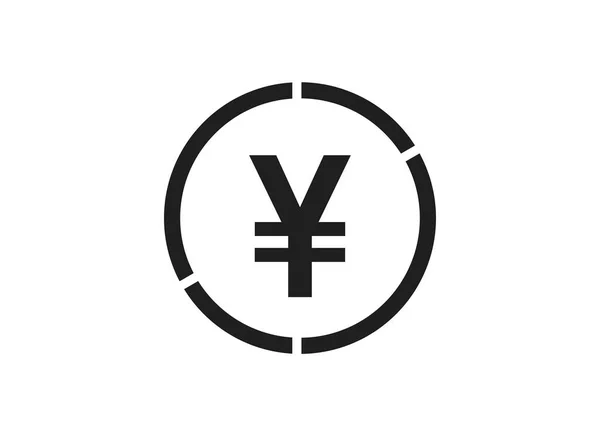 Icône Yen Japonais Vecteur Bancaire Isolé Symbole Argent Style Simple — Image vectorielle