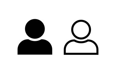 kullanıcı simgesi seti. Vektör kişi profil sembolleri. Web tasarım sembolleri ve bilgi ögeleri