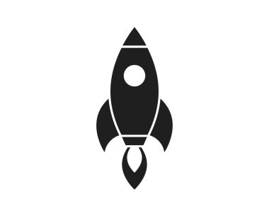 Roket ikonu. iş hayatına başlamak ve başlangıç sembolü. Web tasarım işareti ve bilgi ögesi