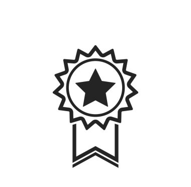 Ödül töreni ikonu. Rozet, madalya ve en iyi sembol. Web tasarım ögesi