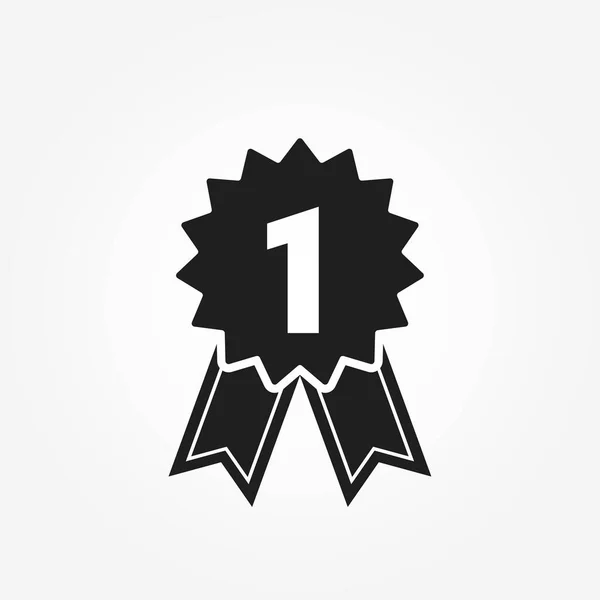 Ikona Ocenění Odznak Medaile Symbol Vítězství Vítěz První Místo Web — Stockový vektor