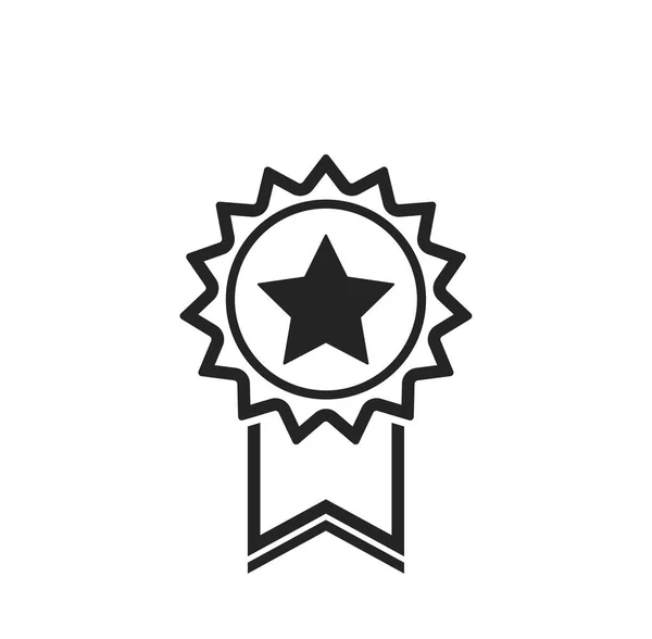 Ikona Řádku Ocenění Odznak Medaile Nejlepší Symbol Prvek Webového Designu — Stockový vektor