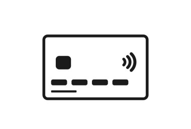 Kredi kartı ikonu. Banka ödeme kartı ve maaş kartı. finansal ve bankacılık web tasarımı sembolü