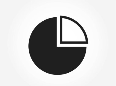 Pasta grafiği simgesi. İş analitik sembolü. vektör bilgi ögesi ve web tasarım işareti