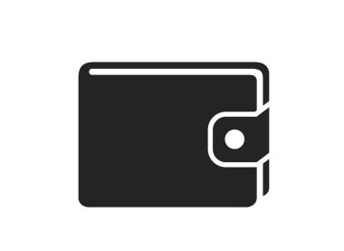 Cüzdan ikonu. Finans ve bankacılık web tasarım sembolü. izole vektör resmi