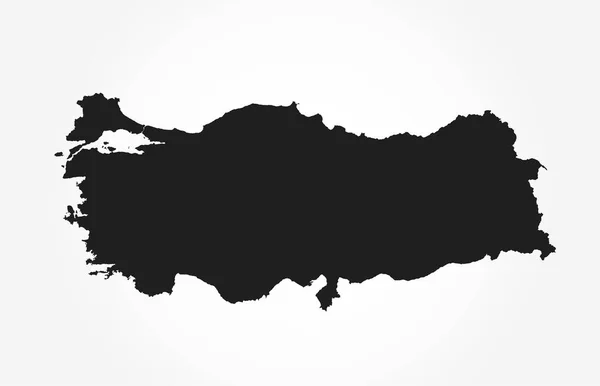 トルコ地図のアイコン アジア諸国の詳細なベクトル地理的テンプレート — ストックベクタ