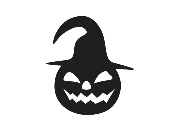 Aterrador Icono Calabaza Halloween Jack Lantern Signo Símbolo Para Diseño — Vector de stock
