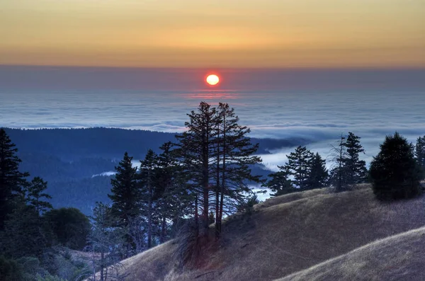 Sunset Mendocino Coastal Mountains — Stock Photo, Image
