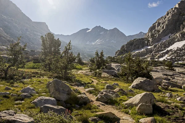 John Muir Trail Leva Caminho Até Palisade Basin Direção Mather — Fotografia de Stock