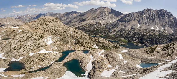 Vista Norte Rae Lakes South Fork Woods Creek Desde Glen Fotos de stock libres de derechos