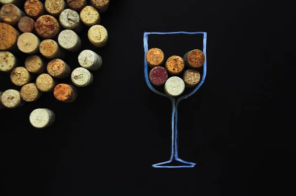 Many Rubber Wine Corks Production Wine Winemaker Taster Wines Background — Stock Photo, Image