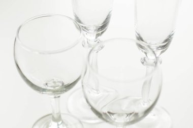 Bir bardak şarap boş. Drinkware. Alkol cam.