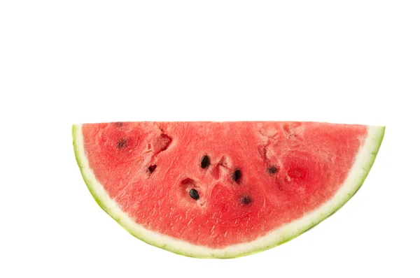 Scheiben saftig reifer roter Wassermelone auf weißem Hintergrund. frischer Wassermelonensaft. Cocktails und alkoholfreie Getränke mit Wassermelone. — Stockfoto