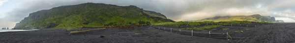 Vikurfjara Beach-extra lång Pano — Stockfoto