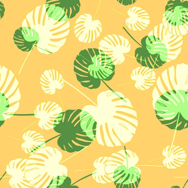 Palm leaf sömlösa mönster. Vektorillustration. Decor element — Stock vektor