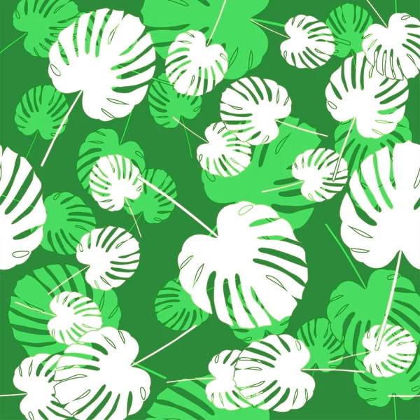 Patrón de hoja de palma sin costuras. Ilustración vectorial. Elemento decorativo — Archivo Imágenes Vectoriales