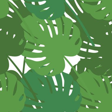 Palmiye yaprağı seamless modeli. Vektör çizim. Dekor öğesi