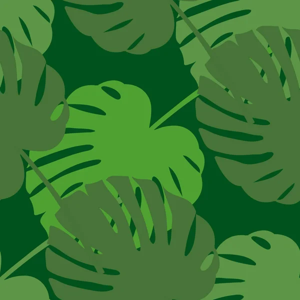 Folha de palma sem costura padrão. Ilustração vetorial. Elemento de decoração — Vetor de Stock