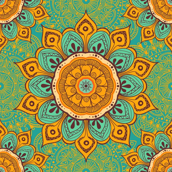 Çiçek mandala renkli arka plan kartları, baskı, Tekstil ve boyama kitapları için. Seamless modeli