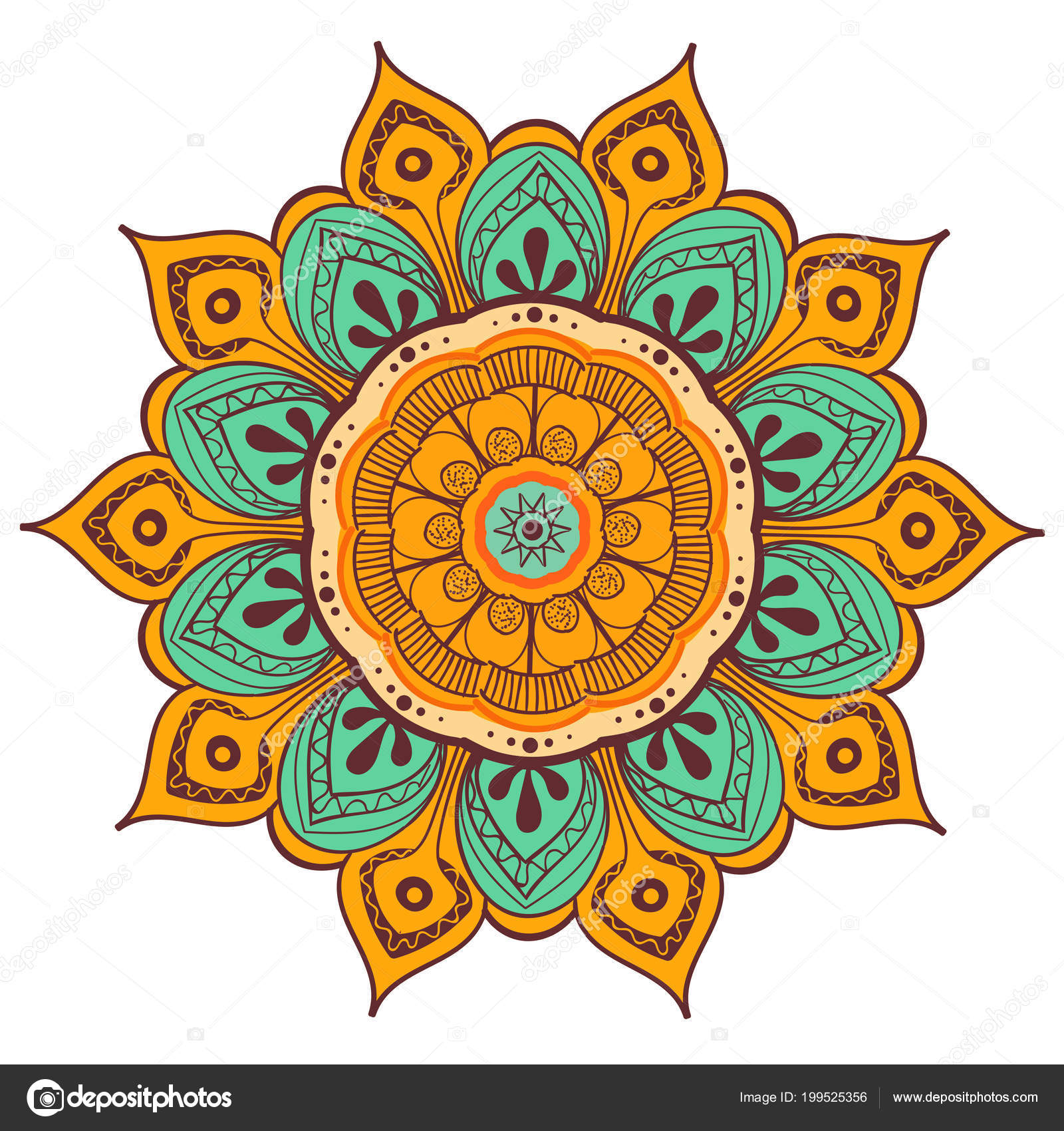 Download Mandala Vector Design Element. Round ornament decoration ...