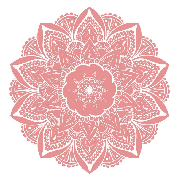 Élément de conception vectorielle Mandala. Décoration ronde d'ornement. Modèle de fleur colorée. Motif floral stylisé. Médaillon tissé fleuri complexe. Empreinte tatouage — Image vectorielle