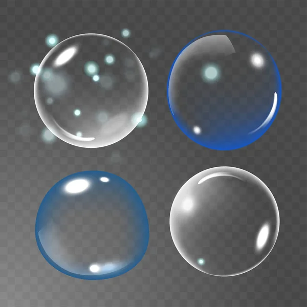 Bulles sous l'illustration vectorielle de l'eau sur fond transparent — Image vectorielle